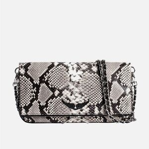 Zadig & Voltaire Black and Gray Snakeskin Crossbody Bag